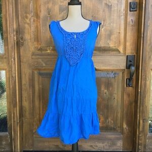 Woman's size small bright blue layered dress ☀️